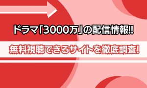 土曜ドラマ 3000万 配信