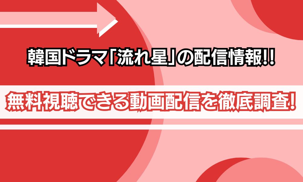 流れ星 韓国ドラマ どこで見れる
