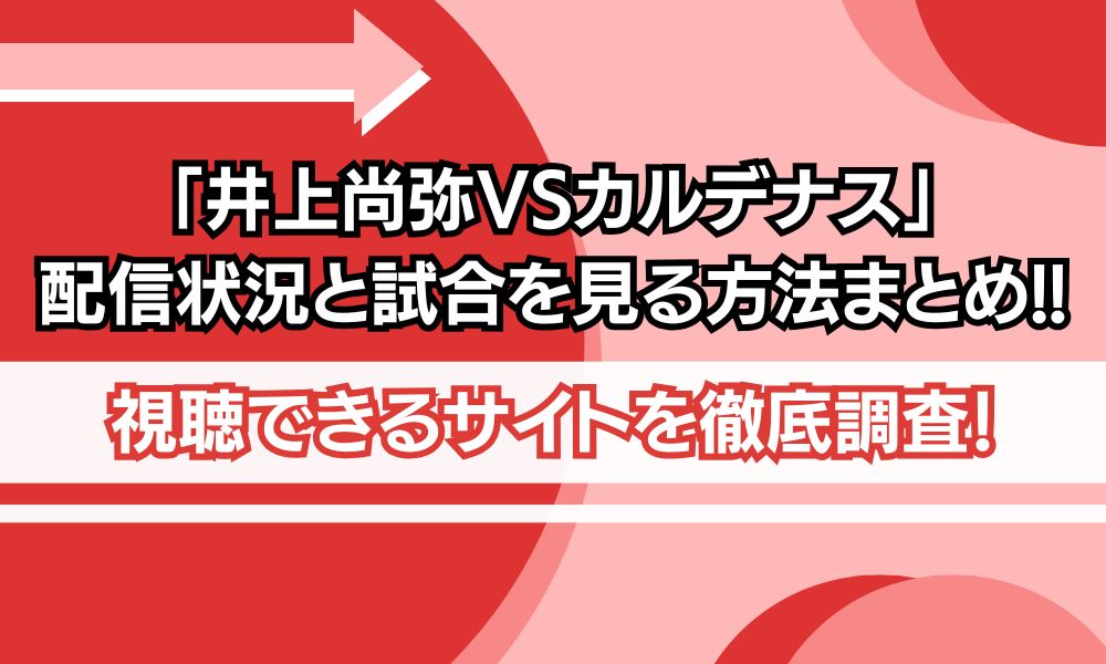 井上尚弥 試合 見る方法