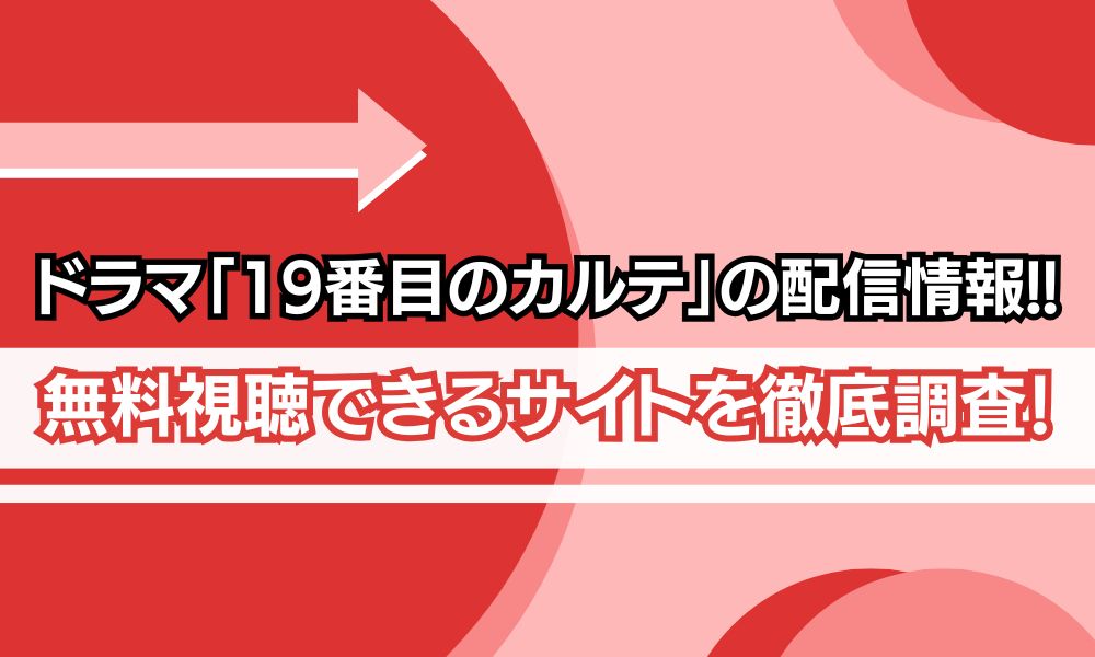 ドラマ「19番目のカルテ」の配信情報
