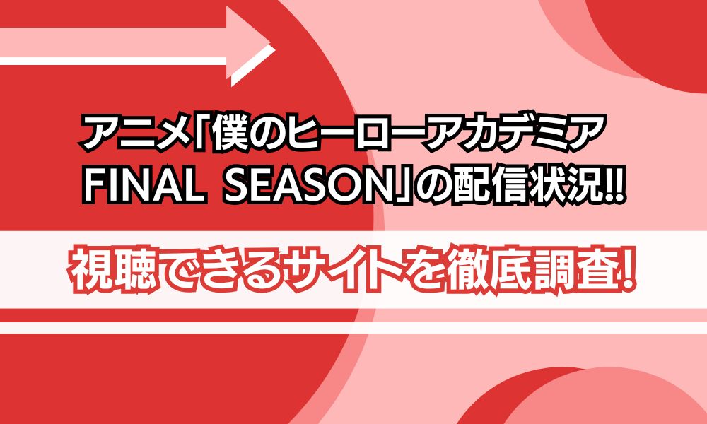 ヒーローアカデミアFINALSEASON 配信