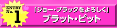 エントリーNo.1「ジョー・ブラックをよろしく」ブラット・ピット